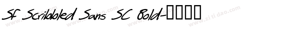 SF Scribbled Sans SC Bold字体转换